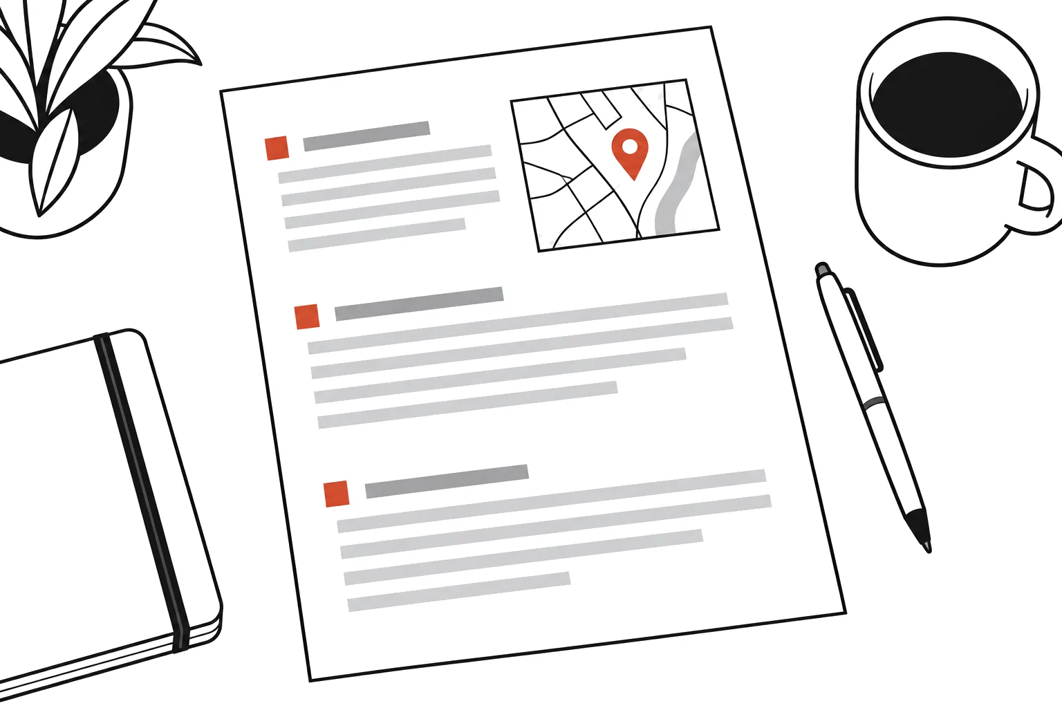 An illustrated free-check page shows 3 marked findings and a map.